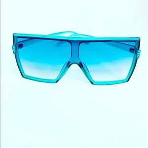 Blue Tint Square Glasses